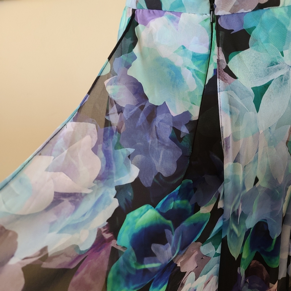 🔥 Aqua Tropical Layered Formal Dress - Picture 11 of 13